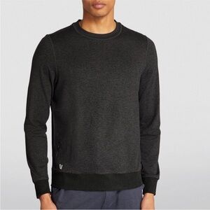 Vuori Ponto Performance Crew Black Heather Size Medium